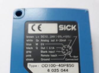 Fotoelektrický snímač polohy SICK typ OD100-40PB50